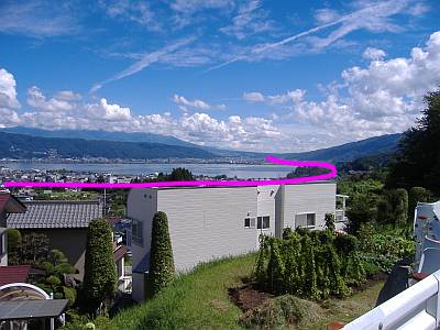 諏訪盆地での糸魚川-静岡構造線