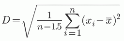 不偏標準偏差 Unbiased Standard Deviation